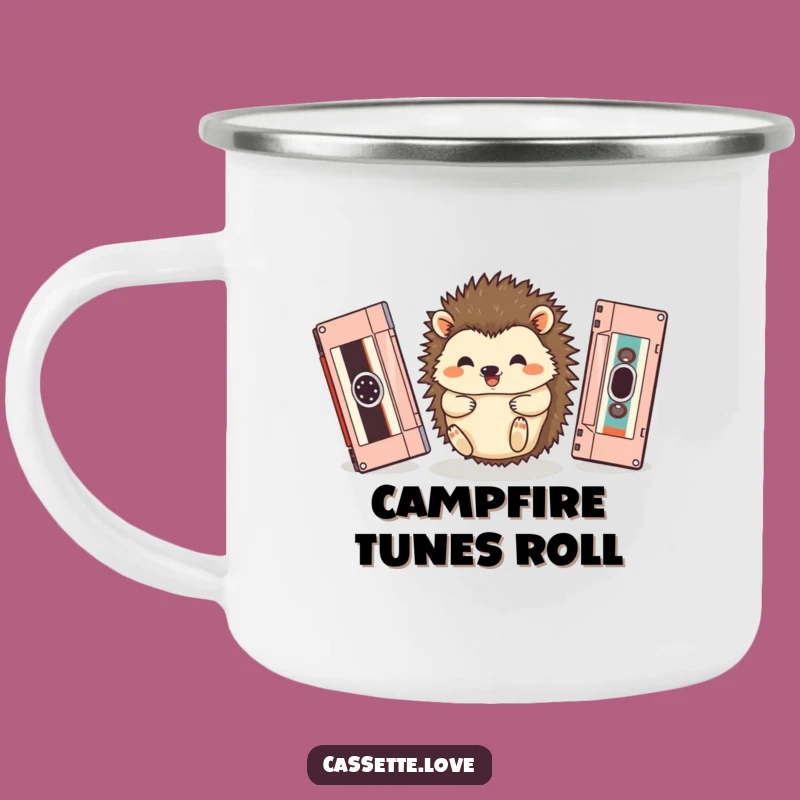 Durable Funny Hedgehog Cassette Roll Camping Mug: Adventure Ready